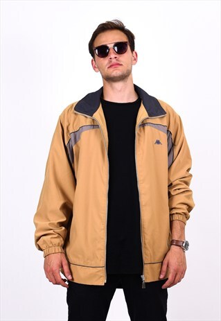 VINTAGE 90S MUSTARD BROWN KAPPA JACKET