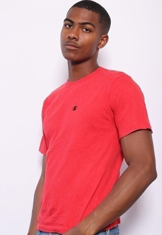 VINTAGE CHAMPION LOGO T-SHIRT RED