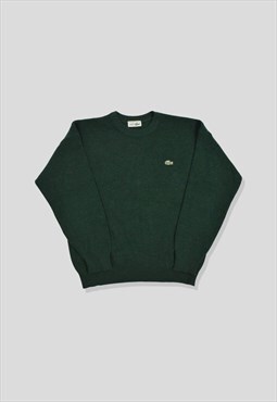 Vintage 90s Chemise Lacoste Knit Jumper in Forest Green