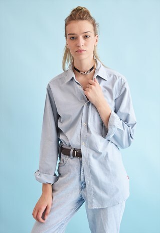 90'S RETRO MINIMALIST OVERSIZED BOYFRIENDS SHIRT TOP