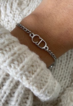 Authentic Dior CD Pendant- Reworked bracelet