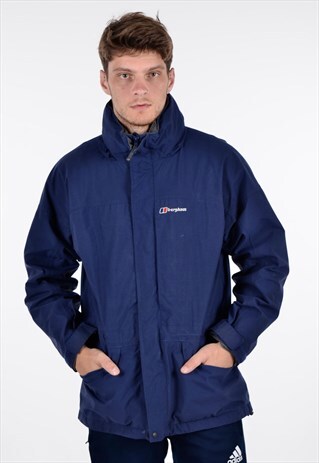 BERGHAUS BLUE HOODED COAT