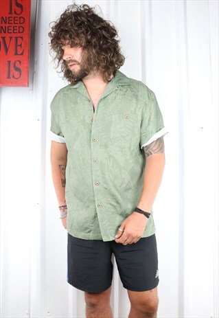 VINTAGE CRAZY PATTERN OVERSIZED SHORT SLEEVED SHIRT
