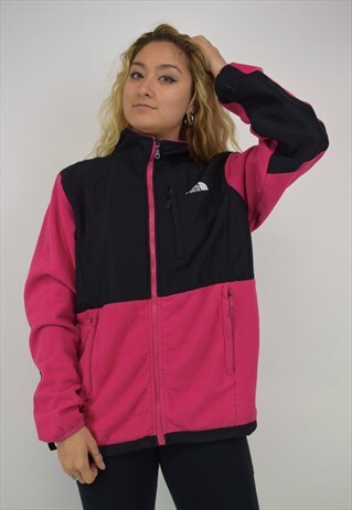 VINTAGE 90'S THE NORTH FACE BLACK & PINK FLEECE