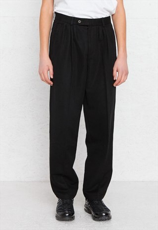 VINTAGE BLACK SCIUSO TROUSERS BOTTOMS
