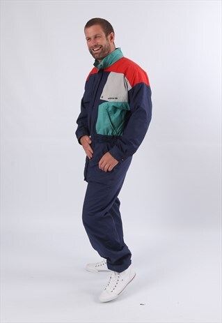 RARE 80'S ADIDAS FULL SKI SUIT TRACKSUIT M/L 42" TALL (D5AT)
