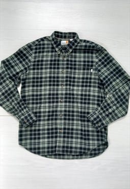 00's Checked Shirt Green Button-Up