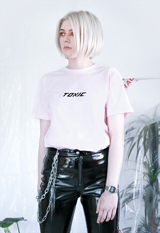 TOXIC BABY PINK GRAPHIC T-SHIRT