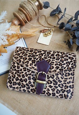 Nephele Leopard Print Cross Body Handbag Sustainably Made