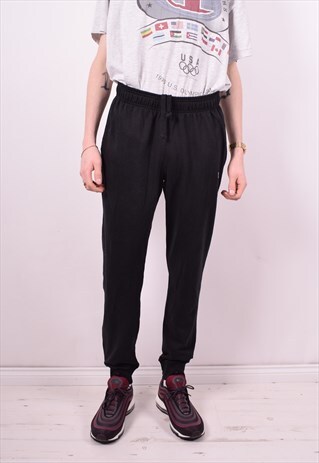 CHAMPION MENS VINTAGE TRACKSUIT TROUSERS W34 L30 BLACK 90'S