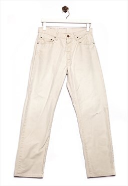 Vintage rare Levi's Cloth Trousers 501 Regular Look White