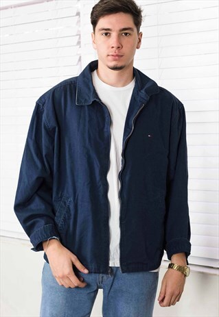 VINTAGE TOMMY HILFIGER HARRINGTON JACKET LOGO 90S 2XL 27.8