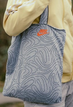 Reworked Nike grey Swirl tote bag