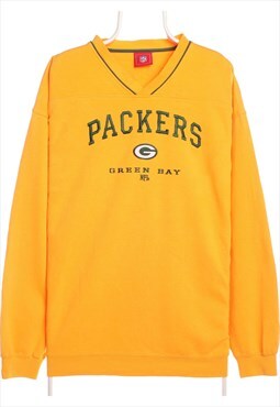 Vintage 90's NFL Sweatshirt Green Bay Packers NFL Yellow