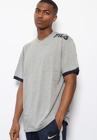 VINTAGE FILA LOGO T-SHIRT GREY