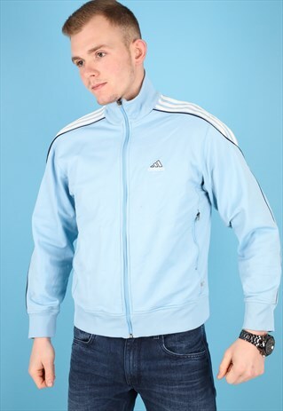 VINTAGE ADIDAS TRACK JACKET IN BLUE NJ479
