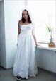 Vintage 70's White Corset Top Dress