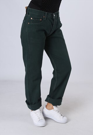 LEVIS 501'S DENIM JEANS BOYFRIEND HIGH WAISTED 12 - 14 (DKEA