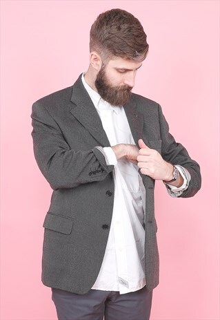 VINTAGE GREY BLAZER JACKET /R5122