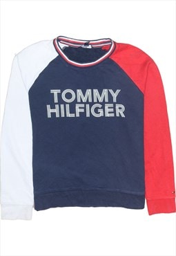 Vintage 90's Tommy Hilfiger Sweatshirt Spellout Crew Neck