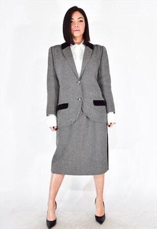 VALENTINO MISS V COMPLETE ELEGANT GREY DRESS