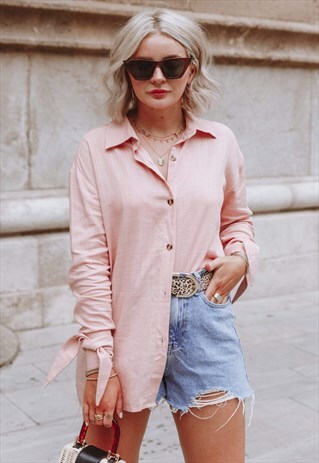 LINEN RIO SHIRT - PINK