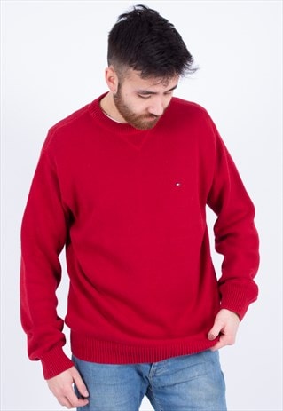 red tommy hilfiger jumper