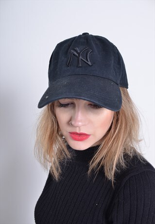 VINTAGE NEW YORK YANKEES BASEBALL CAP HAT BLUE