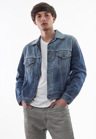 VINTAGE LEVIS TRUCKER 90S BLUE DENIM JEANS