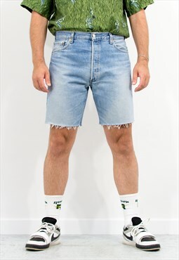 Levis 501 denim shorts vintage cutoffs in blue