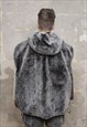 PYTHON FLEECE SLEEVELESS JACKET HANDMADE HOOD SNAKE VEST 