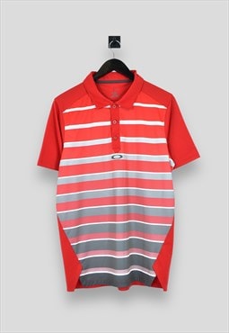 Oakley Red Grey Polo Shirt