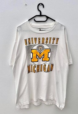 Vintage university of Michigan white T-shirt XL 