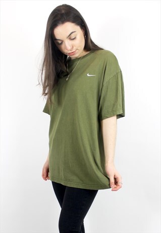 90'S VINTAGE KHAKI ACID WASH OVERSIZED T-SHIRT