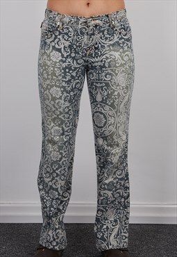 Vintage Moschino Jeans Printed denim Jeans in Multicolour