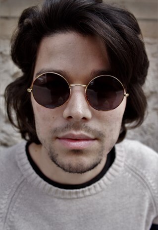 VINTAGE LUXURY ROUND SUNGLASSES MADE IN ITALY