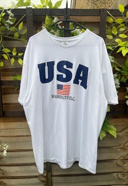 Vintage delta 1990s white Washington tourist T-shirt XL 