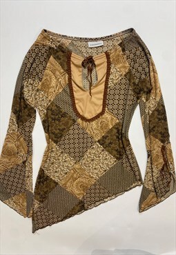Vintage 1990s patchwork blouse