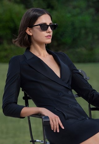 BEVERLY BLACK CATEYE SUNGLASSES