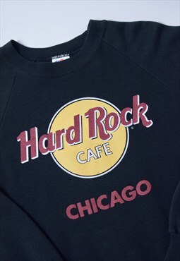 Vintage 90s Hard Rock Cafe Black Logo Sweatshirt
