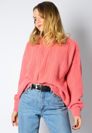 VINTAGE 90S PINK MOCK NECK JUMPER