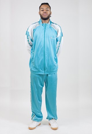 VINTAGE 90'S CHAMPION BLUE/WHITE TRACKSUIT