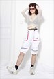 90S SPORTS Y2K GOTH WHITE NIKE NYLON JOGGER CULOTTE PANTS