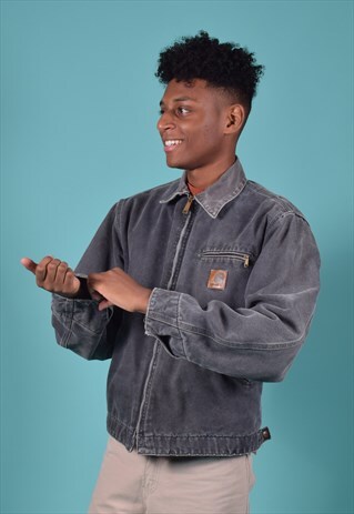 VINTAGE CARHARTT GREY CANVAS JACKET