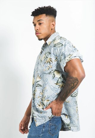 VINTAGE 80S HAWAIIAN SHORT SLEEVE SHIRT / S6797