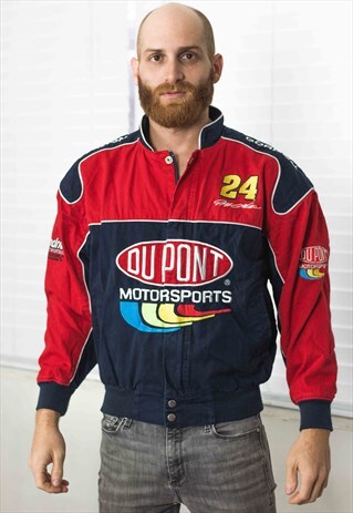 VINTAGE NASCAR RACING JACKET LOGO 90S M 24.6
