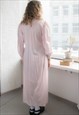 VINTAGE 70'S PASTEL PINK LONG SLEEVED NIGHT GOWN