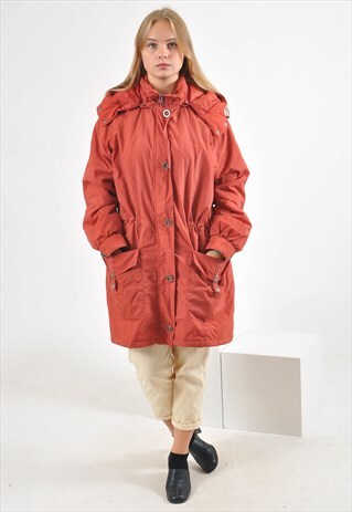 VINTAGE PARKA JACKET IN ORANGE