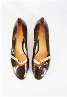 Louis Vuitton Mary Jane Leather Flats Size 39