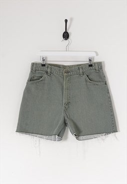 Vintage levis 550 denim shorts khaki w36 - bv10955